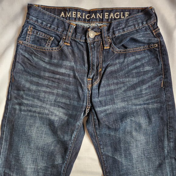 American Eagle Original Straight Leg Dark Indigo Jean Women (26/28) - Picture 2 of 16